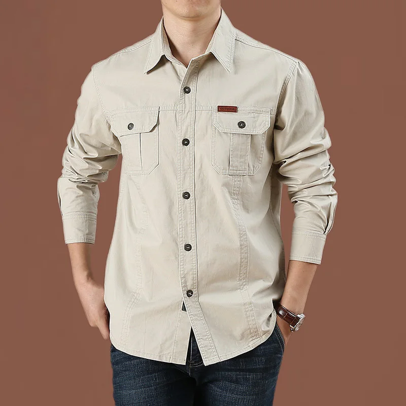 Men’s Military Multi-Pocket Cotton Shirt - Orion