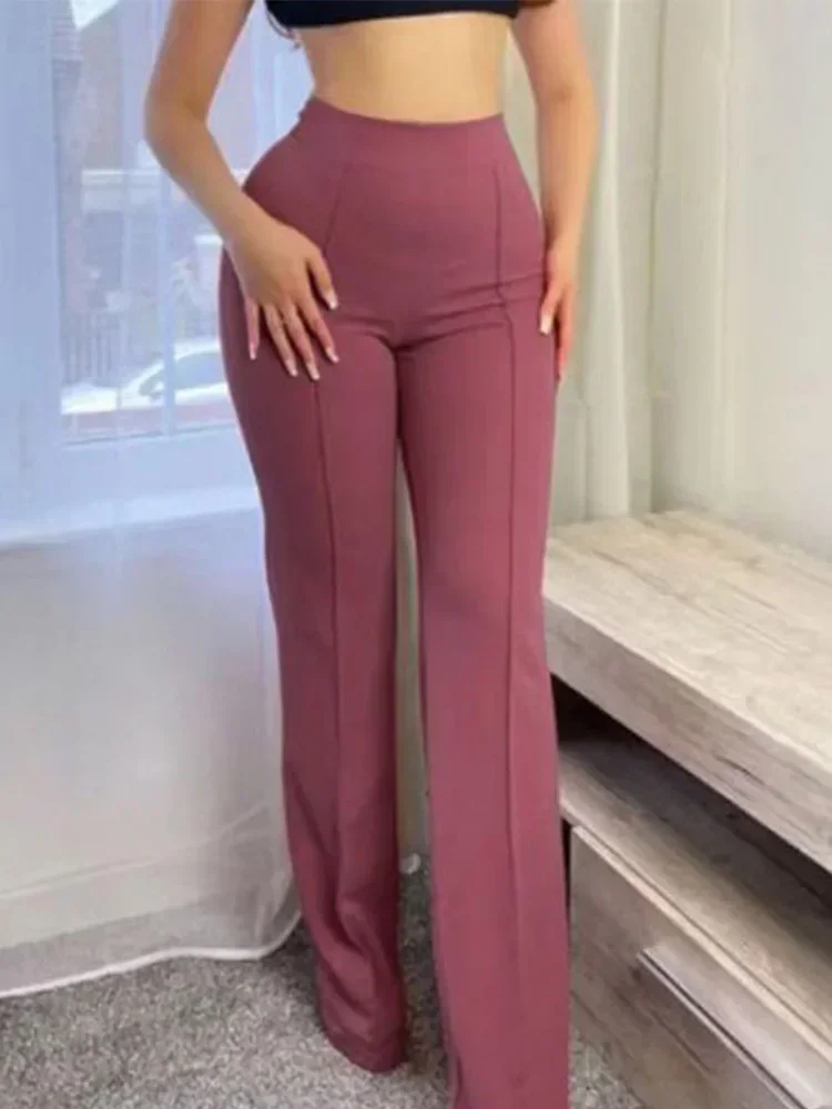 Stylish High-Waist Flare Pants - Mila