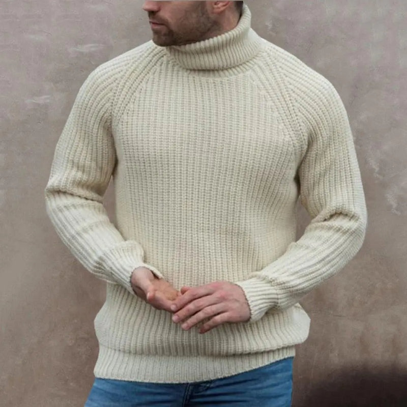 Walkin Closet-Men Sweaters-Men's Plush Turtleneck Sweater for Ultimate Comfort and Style