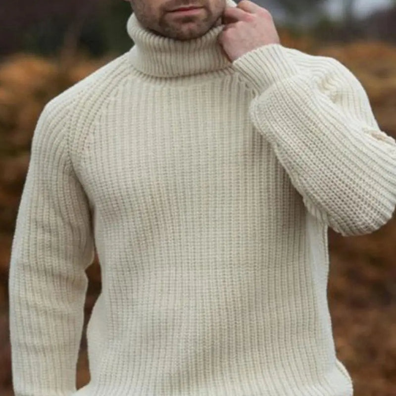 Walkin Closet-Men Sweaters-Men's Plush Turtleneck Sweater for Ultimate Comfort and Style