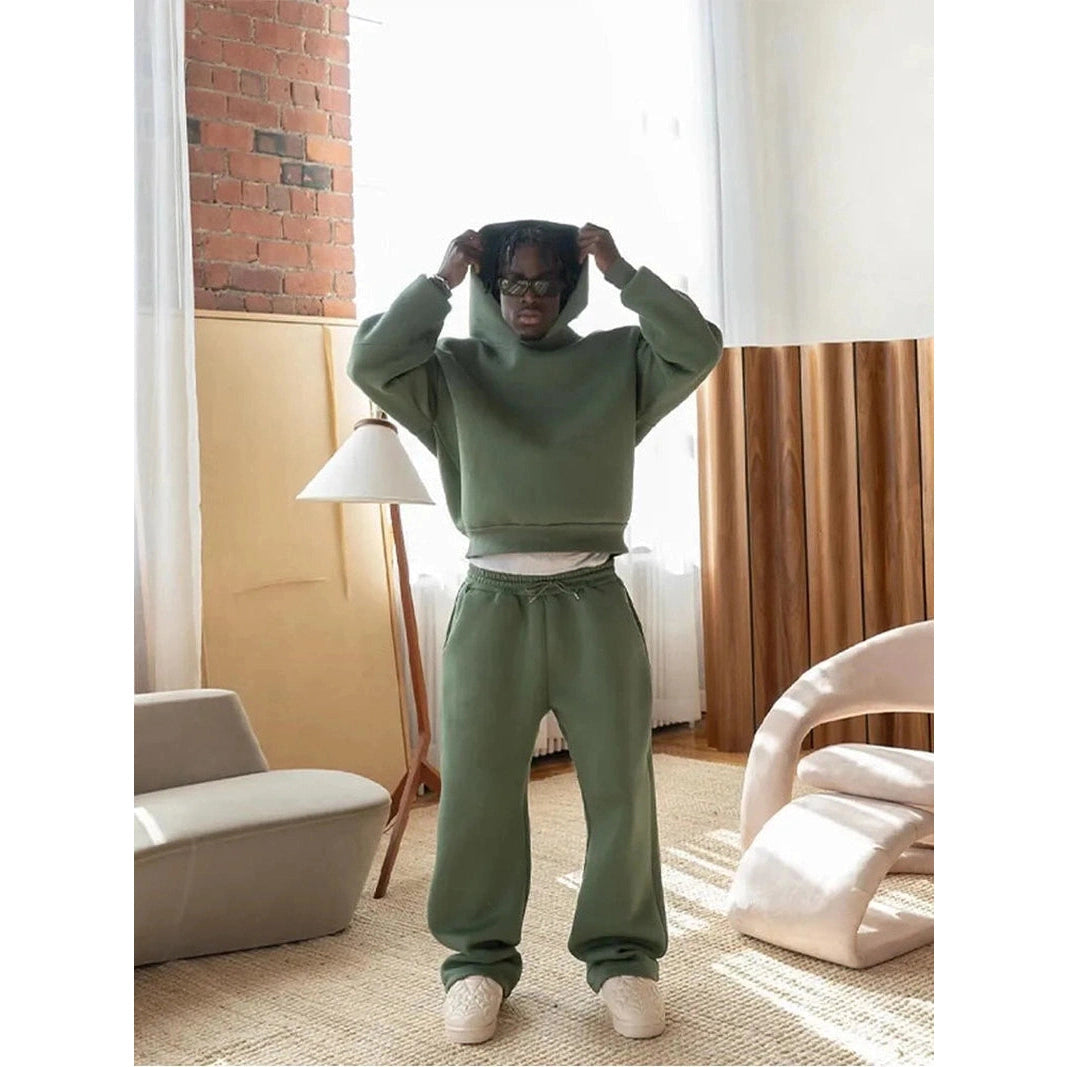 Walkin Closet-Men's Outfit Set-Relaxed Oversized Two-Piece Training Set for Men