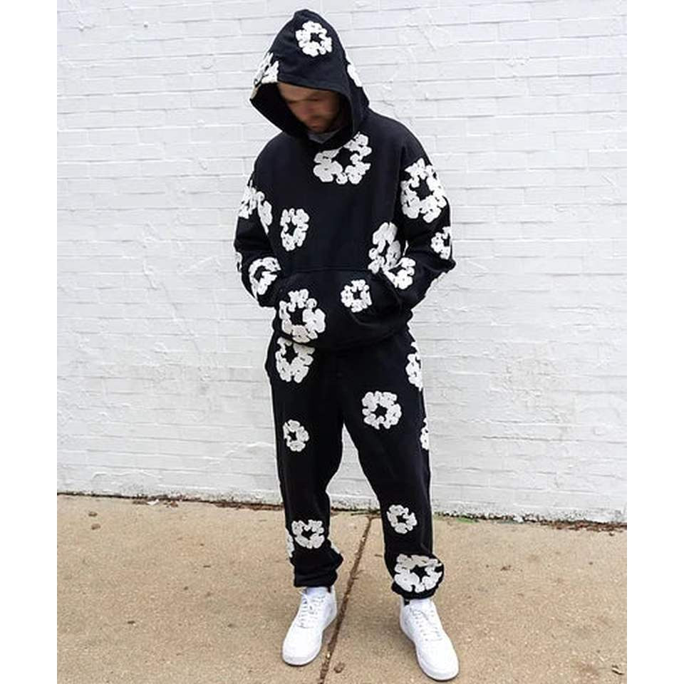 Walkin Closet-Men's Outfit Set-Trendy unisex floral tracksuit with iconic prints