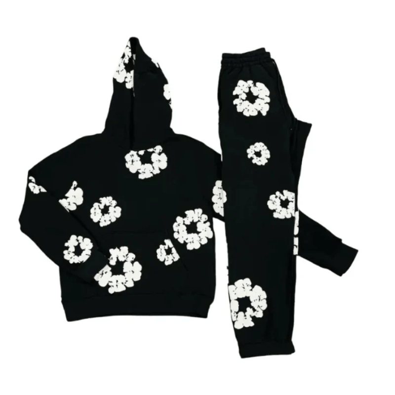 Walkin Closet-Men's Outfit Set-Trendy unisex floral tracksuit with iconic prints