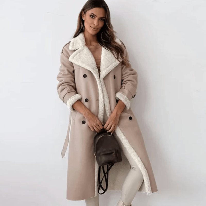 Walkin Closet-Women Coats-Women's Timeless Long Coat with Refined Elegance and Warmth