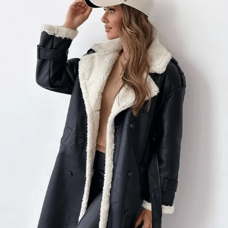 Walkin Closet-Women Coats-Women's Timeless Long Coat with Refined Elegance and Warmth