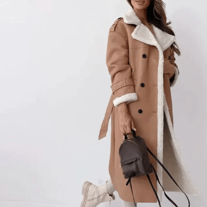 Walkin Closet-Women Coats-Women's Timeless Long Coat with Refined Elegance and Warmth