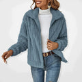 Walkin Closet-Women Sweaters-Women's Cozy Long Fleece Jacket for Winter Days