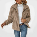 Walkin Closet-Women Sweaters-Women's Cozy Long Fleece Jacket for Winter Days